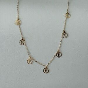 Solid 18k Gold Logo Necklace